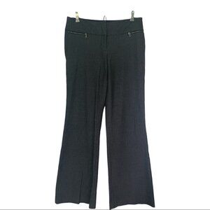 Express Gray Pinstripe Flare Editor Pants